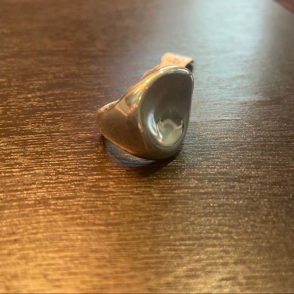 Large Abstract Unique Asymmetrical Statement 925 Sterling Silver Ring - Picture 7 of 8